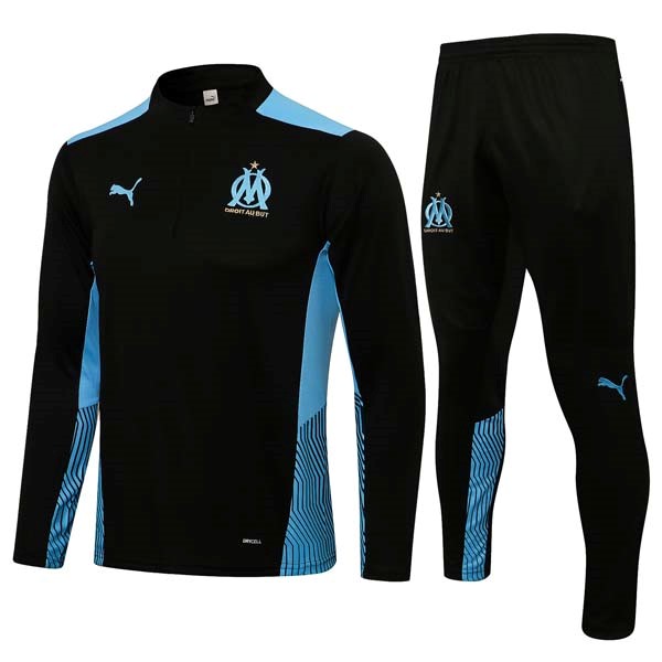 Felpa Allenamento Marseille 2022 Nero Blu